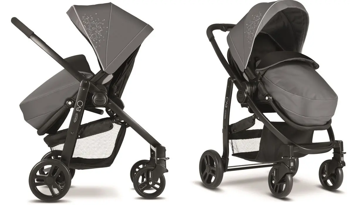 Poussette graco evo duo charcoal clearance