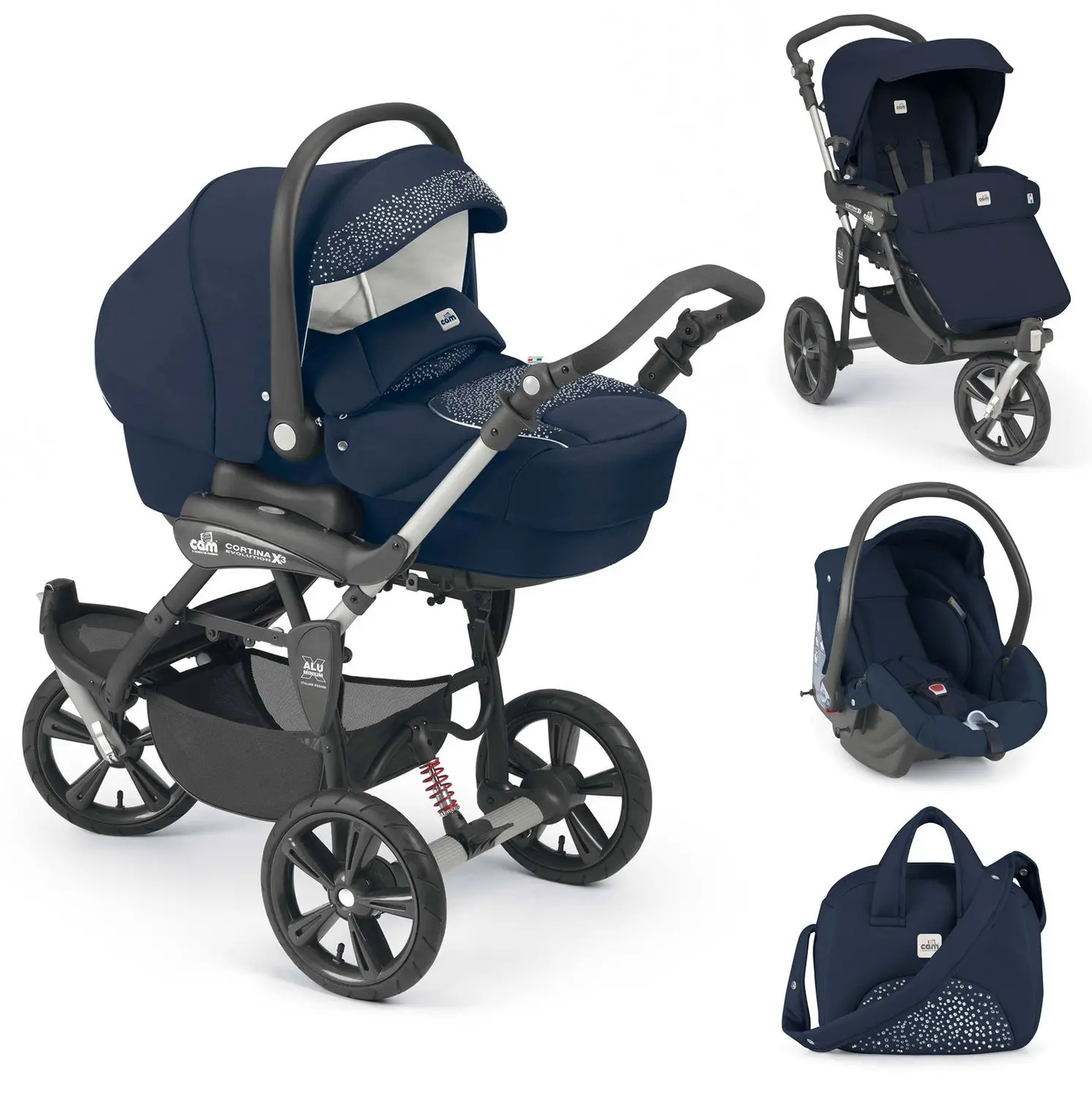 Poussette trio cam cortina hot sale