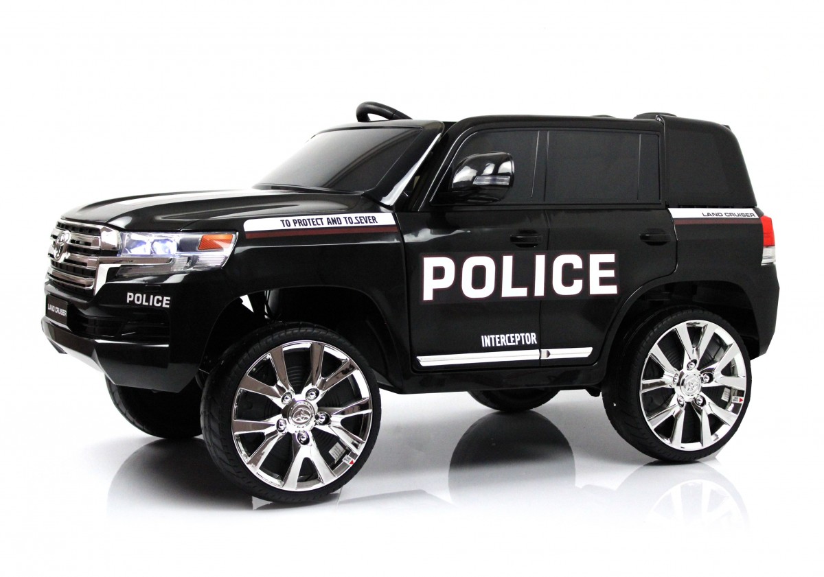 Электромобиль RiverToys Toyota Land Cruiser 200 (Полицейский черный)