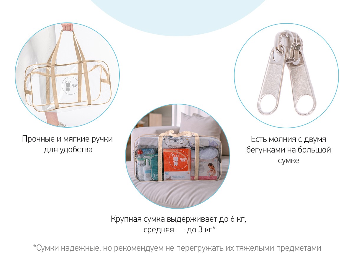 Купить Комплект Roxy Kids из 2-х сумок в роддом в Краснодаре –  интернет-магазин «Жирафик»