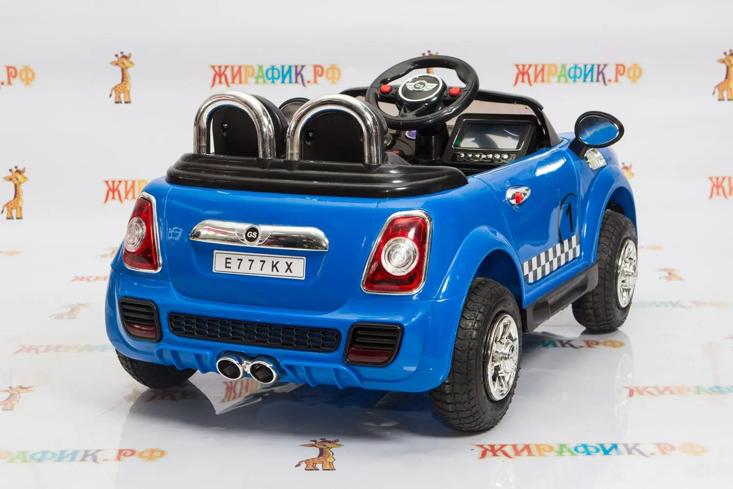 Электромобиль RiverToys Mini Cooper Е777КХ с LCD экраном купить в магазине  Жирафик