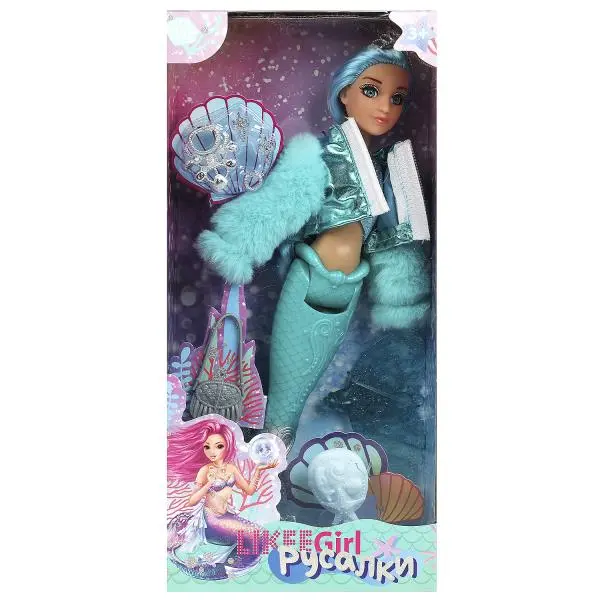 Кукла Русалка, серия кукол Дефа, шарнирная, светится хвост, дельфин