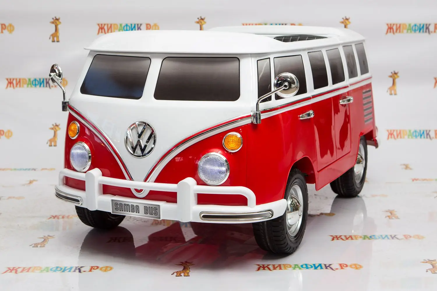 Электромобиль RiverToys Volkswagen T1 купить в магазине Жирафик