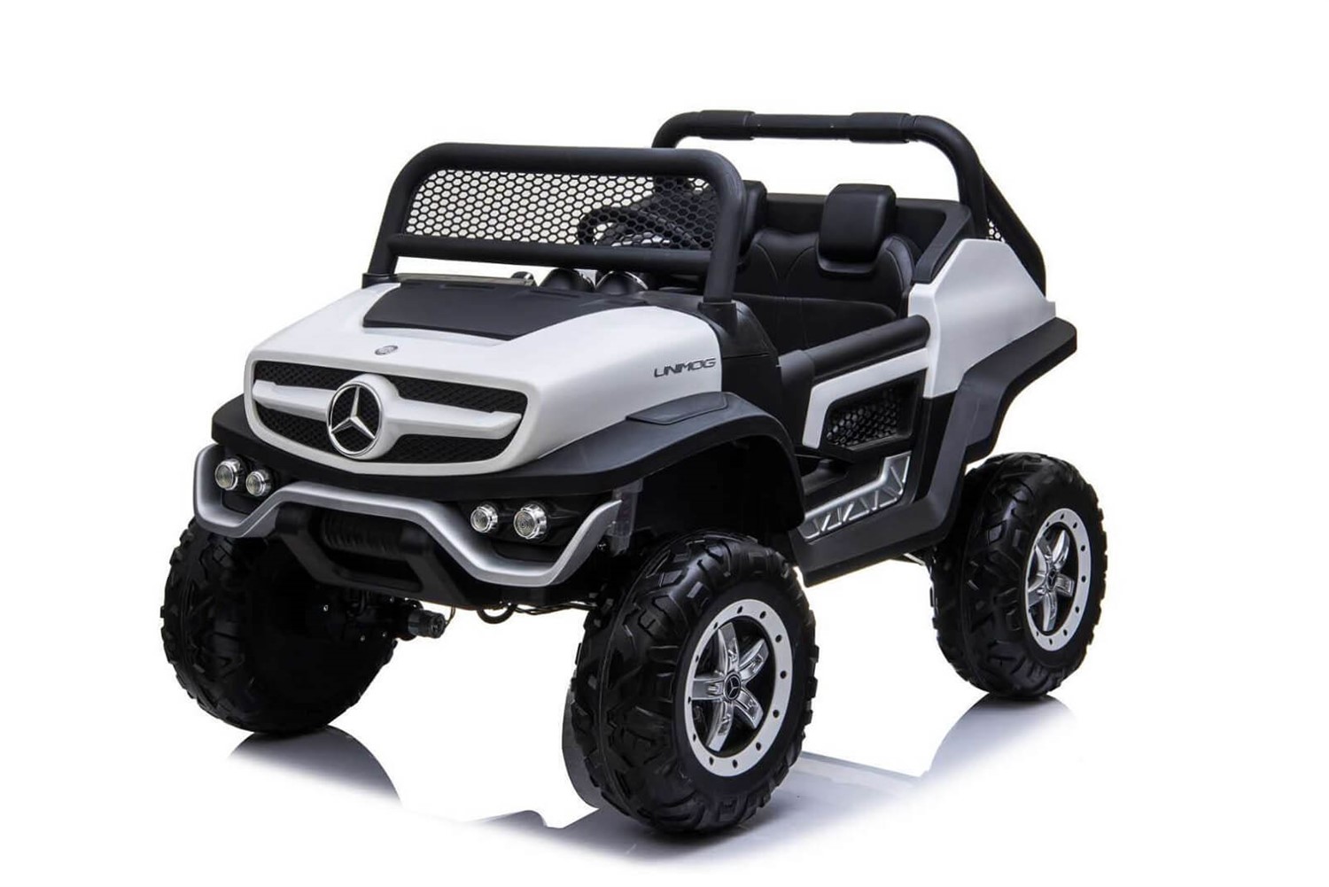 Электромобиль RIVERTOYS Mercedes-Benz Unimog Concept P555BP 4WD - черный глянец