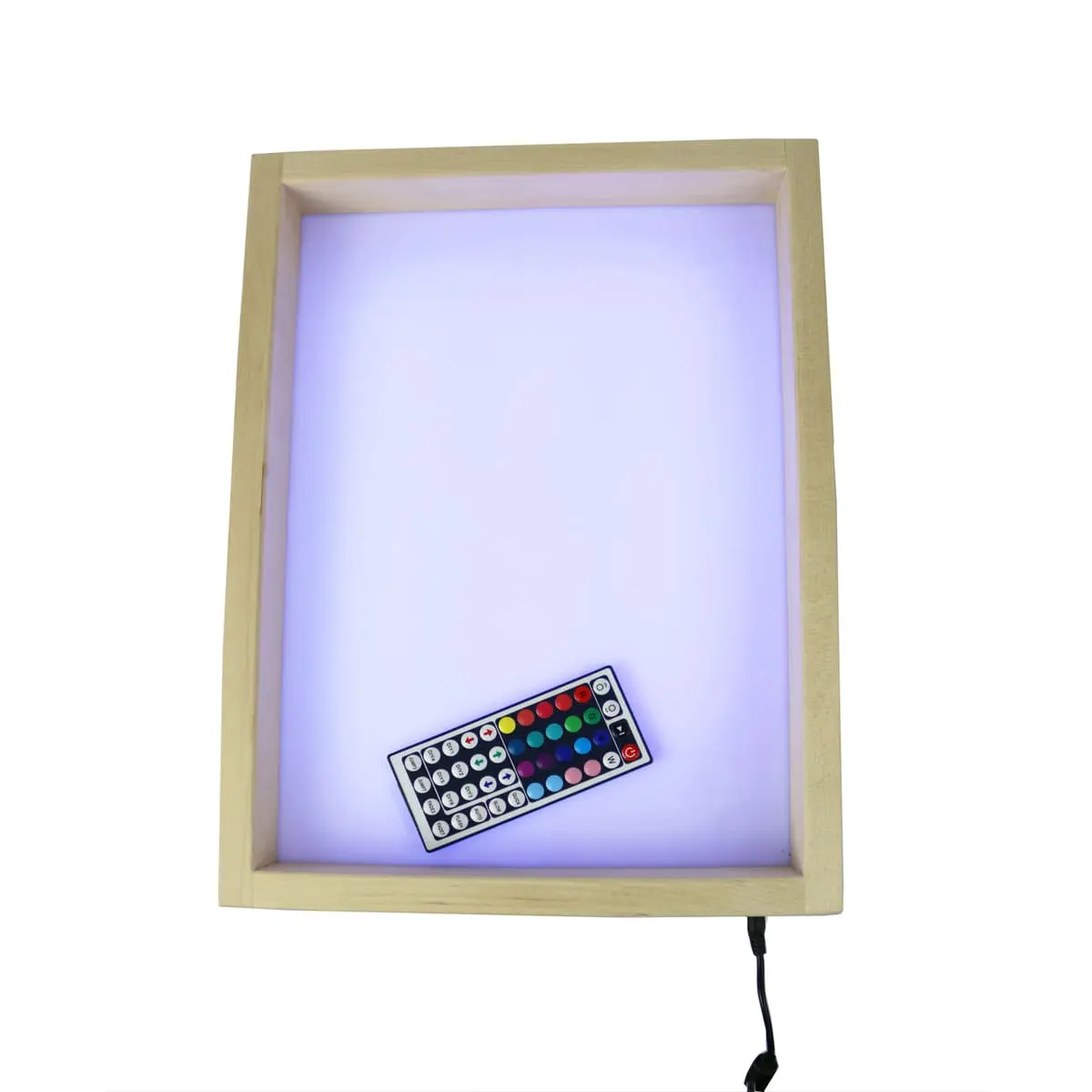 Стол для рисования песком с цветной подсветкой, 40 × 60 см и крышкой + гребень и трафарет (5251406)