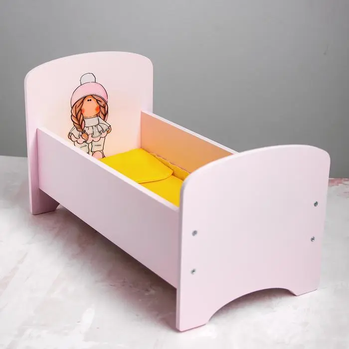 Кроватка для кукол MELOBO, с балдахиноном, на колёсиках MELOBO (MELOGO)