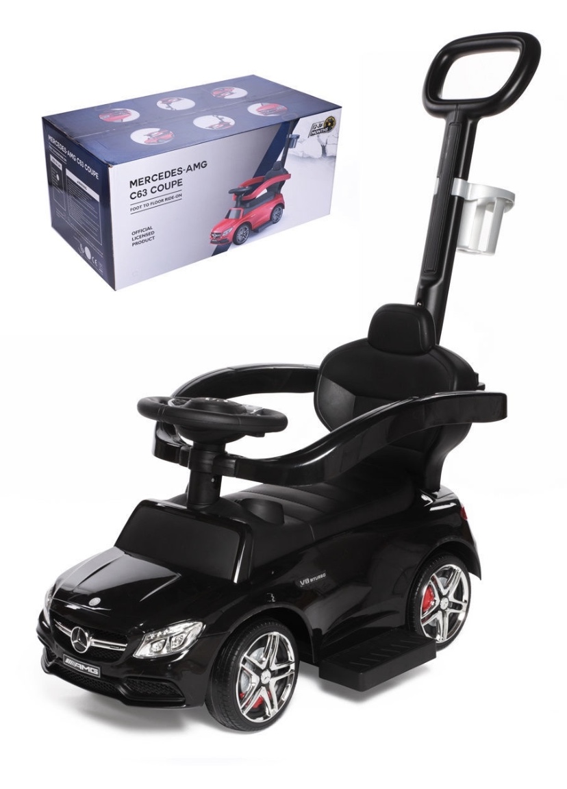 Детская каталка Baby Care Mercedes-Benz C63 с ручкой