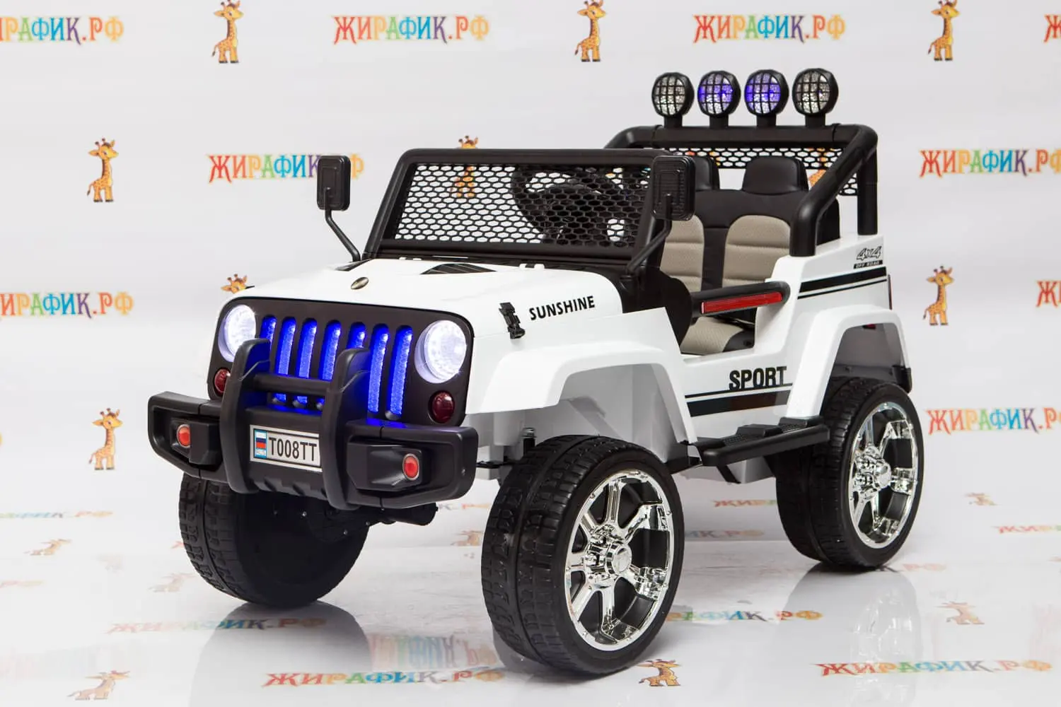 Электромобиль RiverToys Jeep T008TT 4WD купить в магазине Жирафик