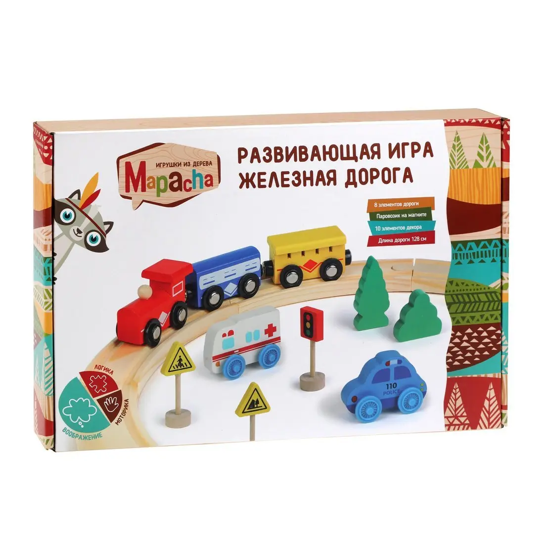 Деревянная игра Mapacha Железная дорога