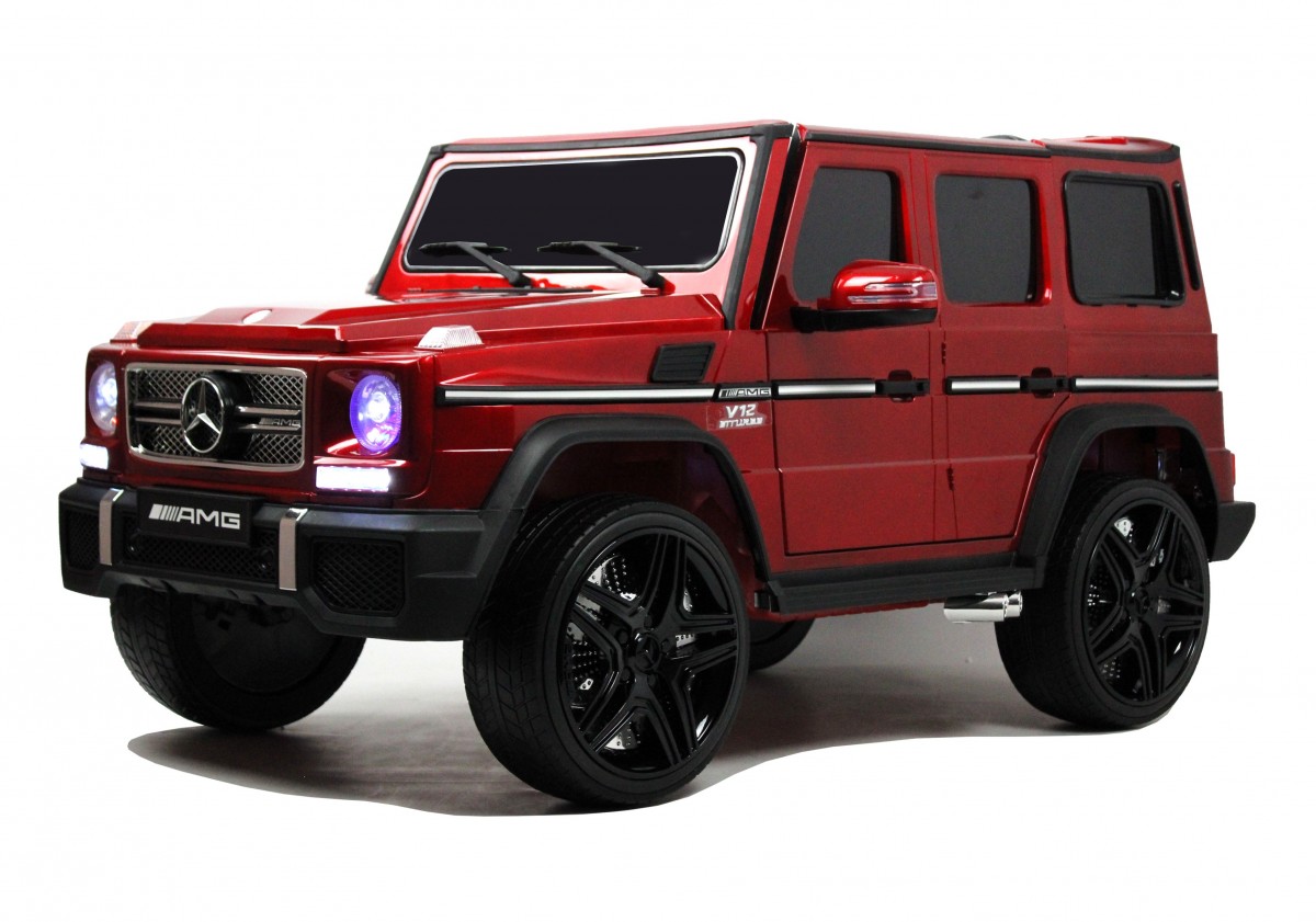 Электромобиль RiverToys Mercedes-Benz-G65-AMG 4WD вишневый/глянец