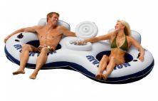 Надувной круг Intex Речной спуск двойной с баром 58827  Надувной круг Intex Речной спуск двойной с баром 58827